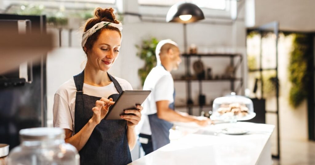 Business professionals collaborating